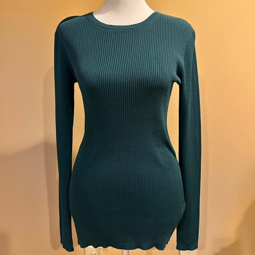 NWOT Green Pendleton Silk/Cotton Sweater Size Medium